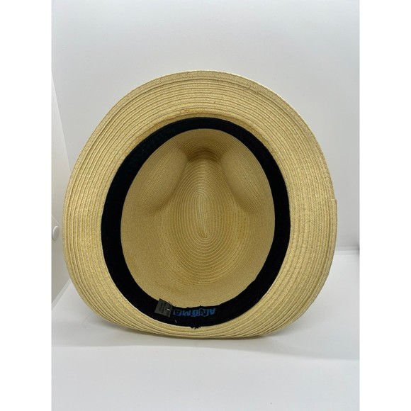 Classic Tan Fedora Hat with Black Band - Picture 6 of 7